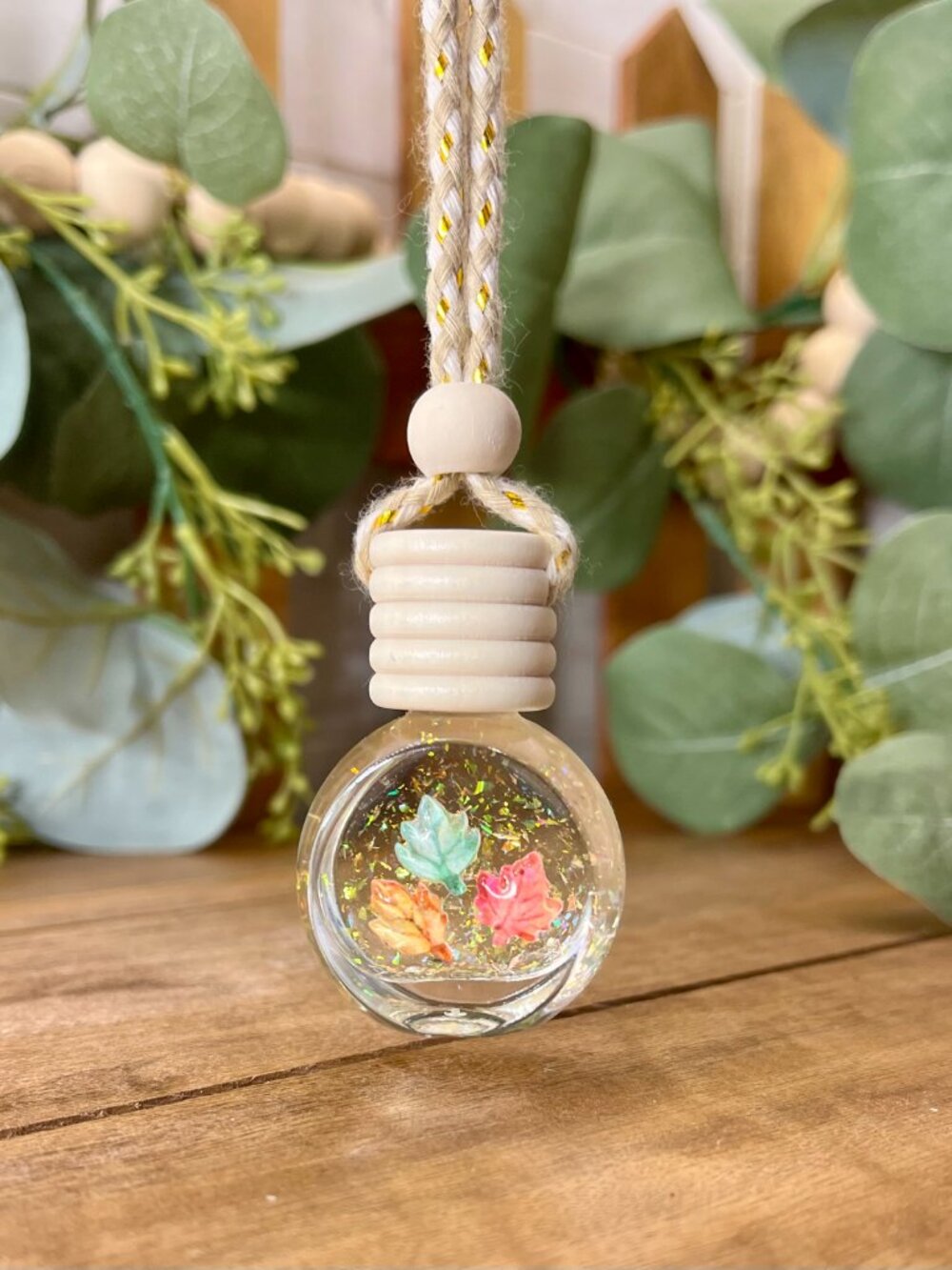 Fall Hanging Car Diffuser, Car Air Freshener, Fragrance: Fallen Leaves